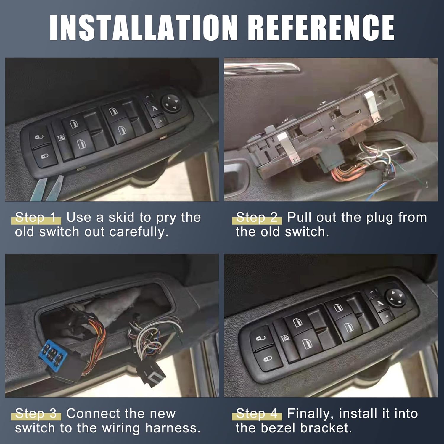 Master Power Window Switch Front Driver Side 31415675 Compatible With Volvo S60 XC60