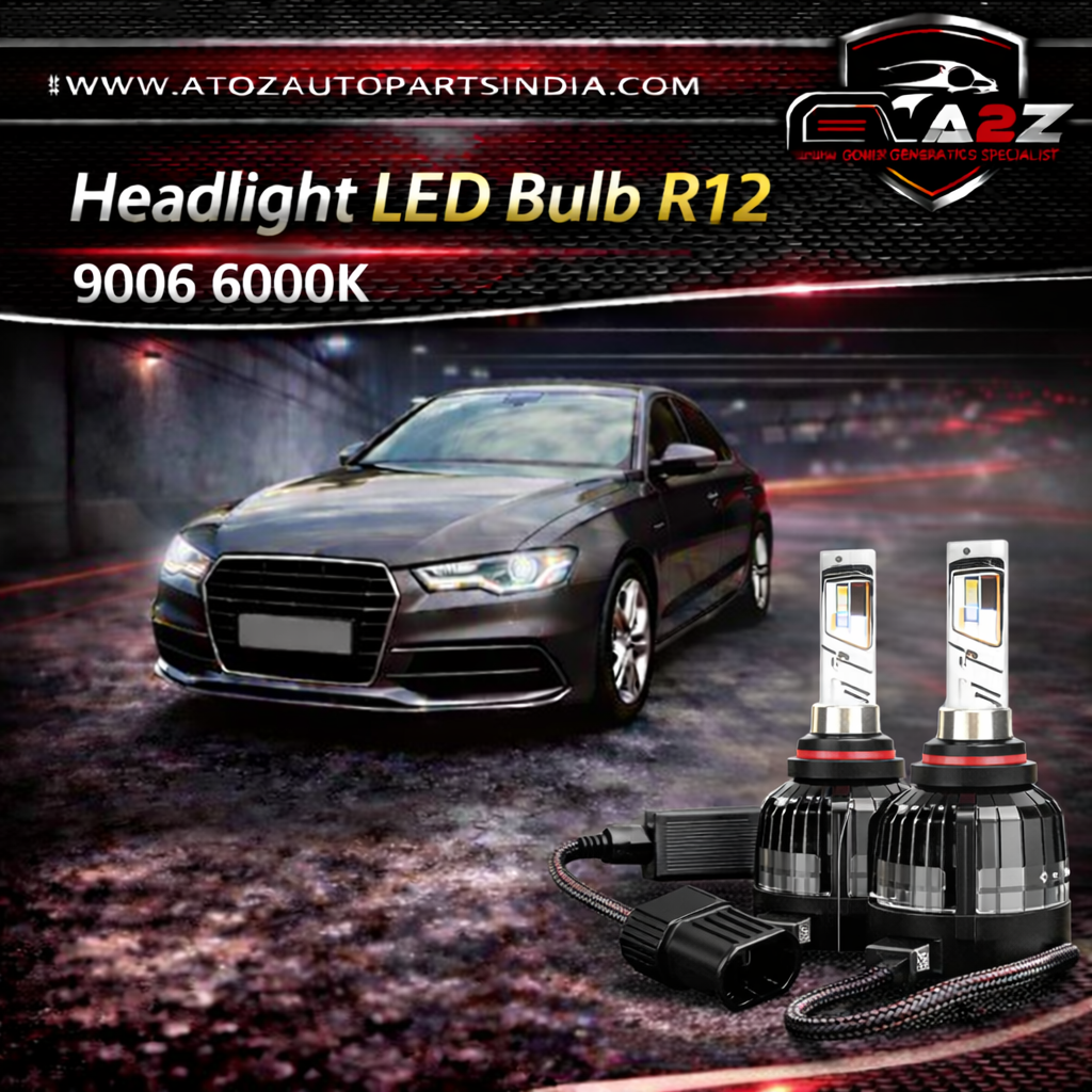 Headlight LED Bulb R12 9006 6000K (Pack of 2) Tag No.9