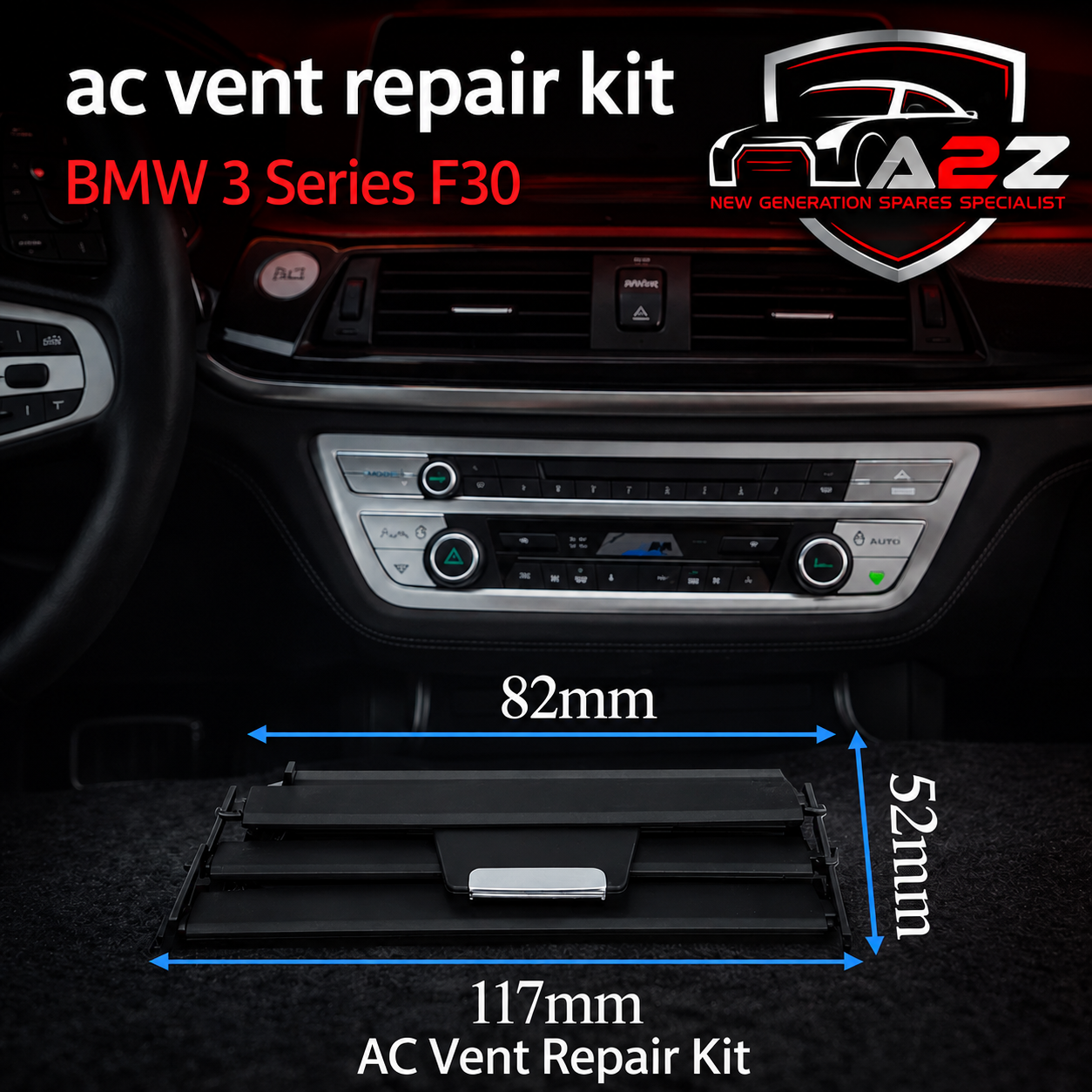 Front Right  AC Conditioner Air Vent Grill Outlet Tab Clip Repair Kit 64229253217 Compatible With BMW 3 Series F30 Tag-ACR-31