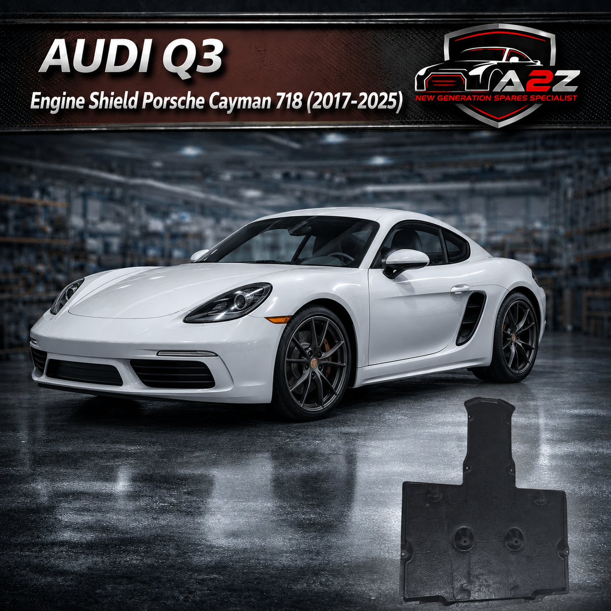 Engine Shield 99150460300 Compatible With Porsche Cayman 718 (2017-2025) Tag No.3