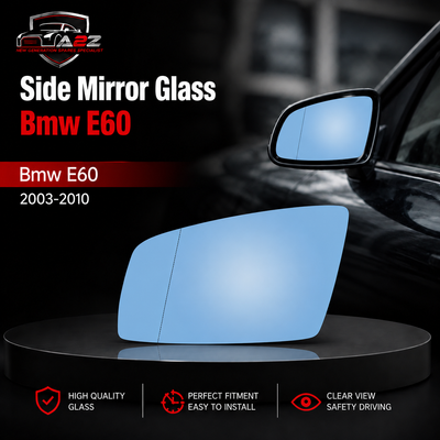 Side Mirror Glass Compatible With Bmw 5 Series E60 Left