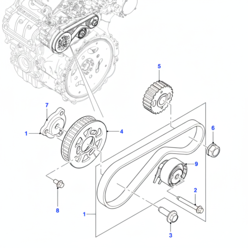 Timing Belt Kit CT1239K2 C2D46699 Compatible With LAND ROVER DISCOVERY IV, DISCOVERY V, RANGE ROVER IV, RANGE ROVER SPORT II, RANGE ROVER VELAR (CONTINENTAL)