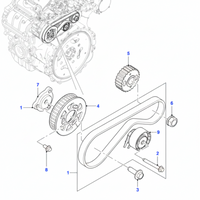 Timing Belt Kit CT1239K2 C2D46699 Compatible With LAND ROVER DISCOVERY IV, DISCOVERY V, RANGE ROVER IV, RANGE ROVER SPORT II, RANGE ROVER VELAR (CONTINENTAL)