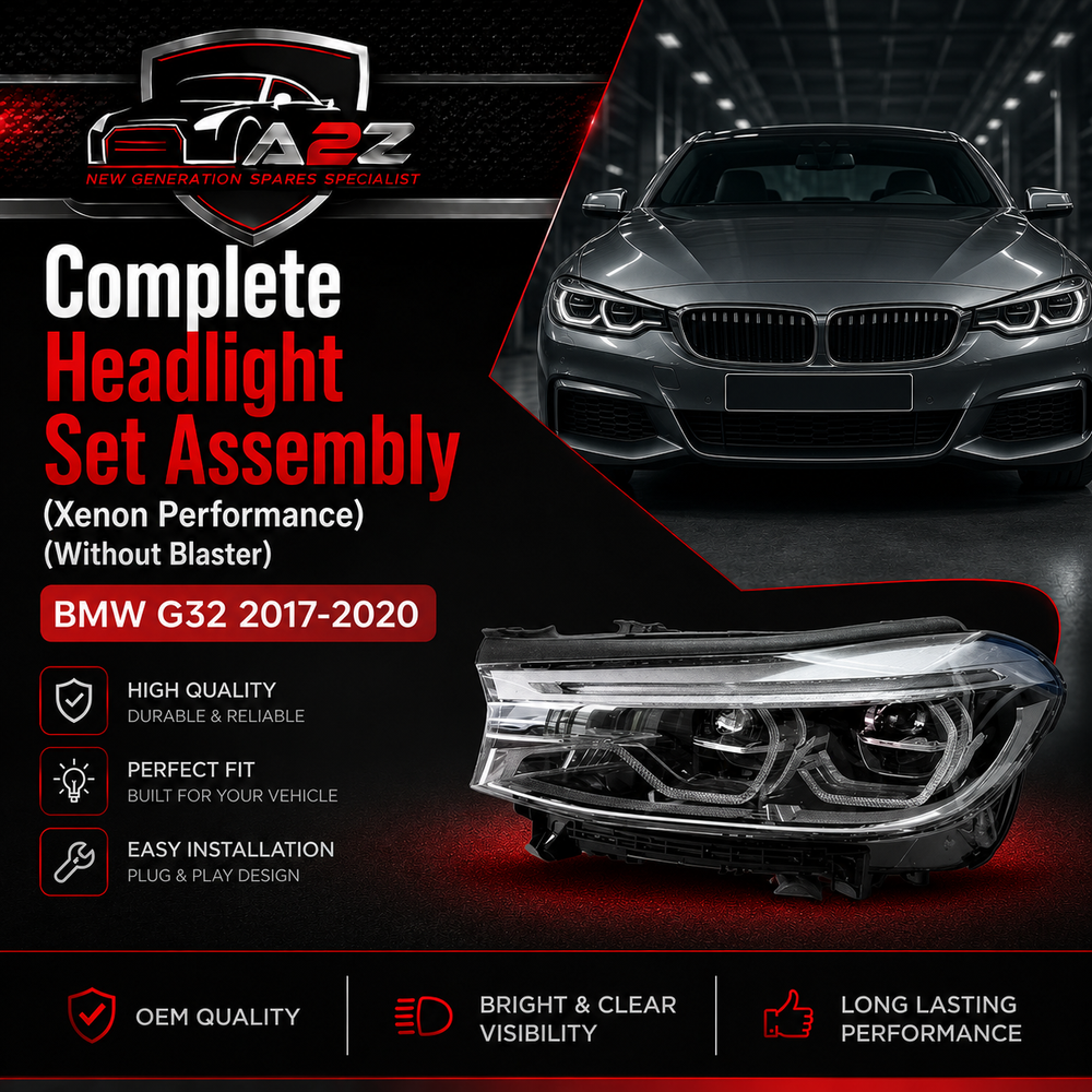 Complete Headlight Set Left 63117461883 & Right 63117461884 Compatible With BMW G32 2017-2020