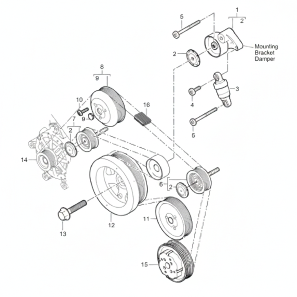 Belt Idler Pulley 7PP145276 95510211910 Compatible with PORSCHE CAYENNE (9PA) & PANAMERA (970)