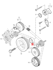 Belt Idler Pulley 7PP145276 Compatible with PORSCHE CAYENNE (9PA) & PANAMERA (970)