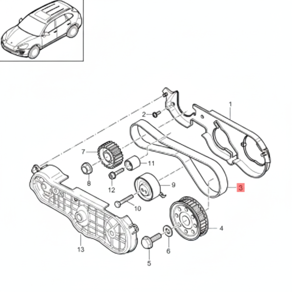 Timing Belt CT1131K1 95510221900 & 95510524300 & 95510524400 & 95510524401 Compatible With PORSCHE CAYENNE (92A) CAYENNE (9PA) CONTINENTAL