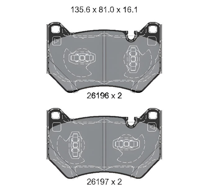 Front Brake Pad 80A698151B 2619601 P85181 Compatible With AUDI Q5 FYB, FYG