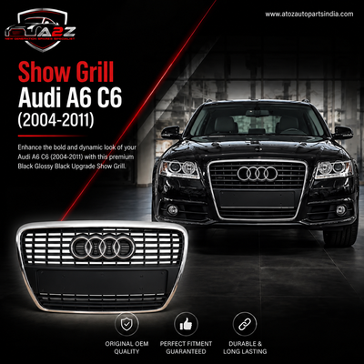 Show Grill Compatible With Audi A6 C6(2004-11) Original S-Line Black Tag 42