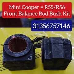 Front Stabilizer Sway Bar Bushing Kit 31356757146 Compatible With MINI (R56) & MINI Convertible (R57)