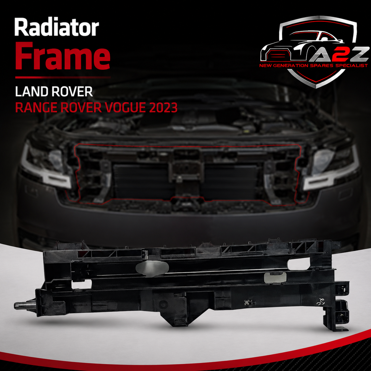 Radiator Frame Left M8E28A274A LR152208 & Right M8E28A290A LR152211 Compatible With LAND ROVER RANGE ROVER VOGUE 2023