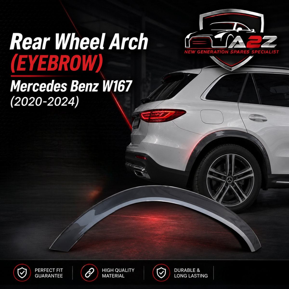 Rear Wheel Arch ( EYEBROW ) 1678804605 A1678804605 Compatible With Mercedes Benz GLS W167 (2020-2024) Tag No.225