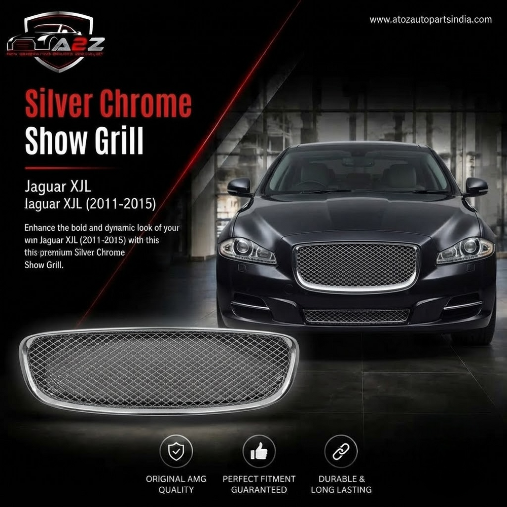 Silver Chrome Show Grill Compatible With Jaguar XJL(2011-15)