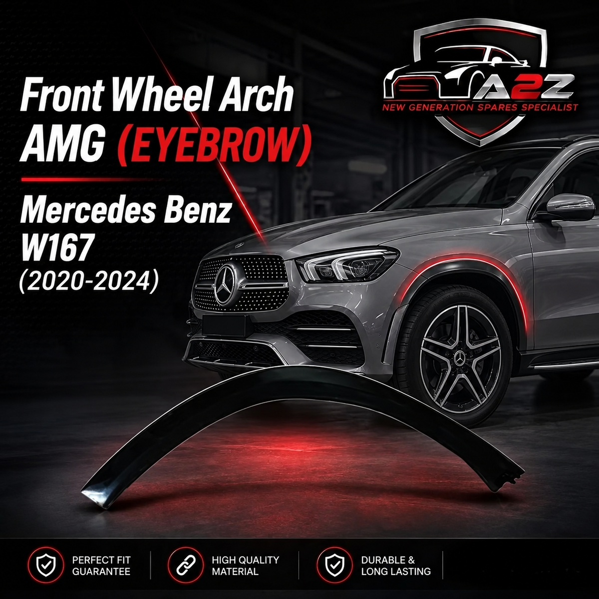 Front Wheel Arch AMG ( EYEBROW ) 1678804505 A1678804505 Compatible With Mercedes Benz GLS W167 (2020-2024) Tag No.166