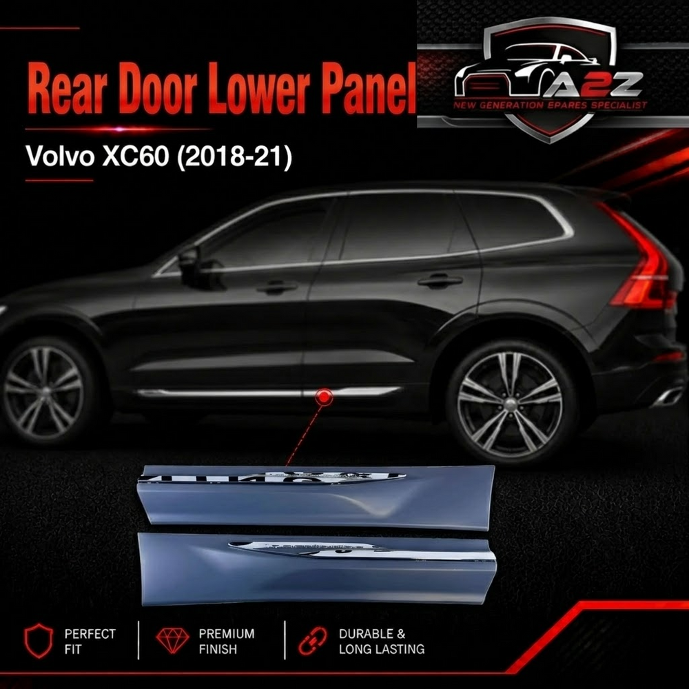 Rear Door Lower Panel With Chrome (Set) Left 39794921 & Right 39794951 Compatible With Volvo XC60 (2018-21)
