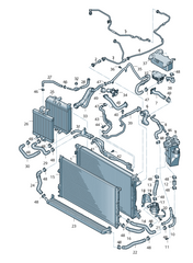 Radiator Cooling Breather Tube 8W0121081D/BK Compatible With AUDI A4 B9 (8W2, 8WC) | A4 / S4