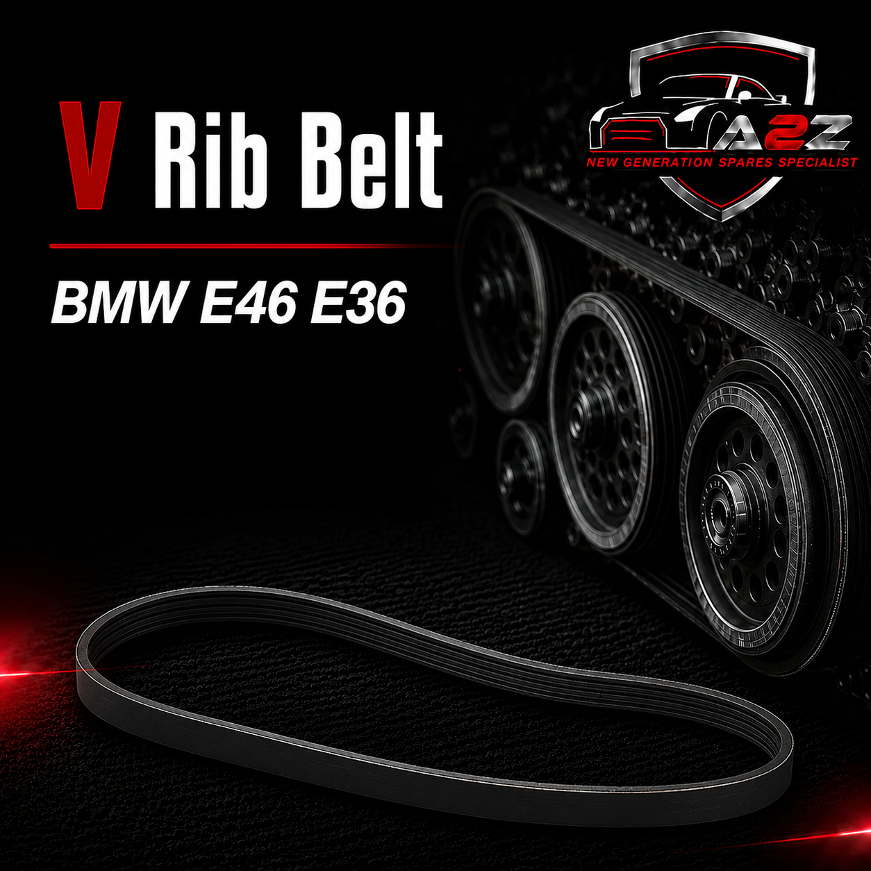 V-Ribbed Serpentine Belt 11281739816 Compatible With BMW E46 E36