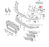 Front Bumper Brackets Left 8V5807183 & Right 8V5807184 Compatible With AUDI A3 Convertible (8V7, 8VE) | A3 / S3 A3 Limousine (8VS, 8VM) | A3 / S3 Tag No.1