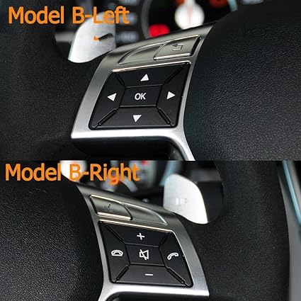 Black+Silver-Square Steering Wheel Switch Control Buttons 1669052800 1669052900 Compatible with MERCEDES BENZ GL-CLASS W166 & ML-CLASS W166 & G Class W463 & GLC C218