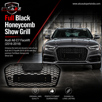 RS6 Full Black Honeycomb Show Grill Compatible With Audi A6 C7 Facelift(2016-18) Tag No.64