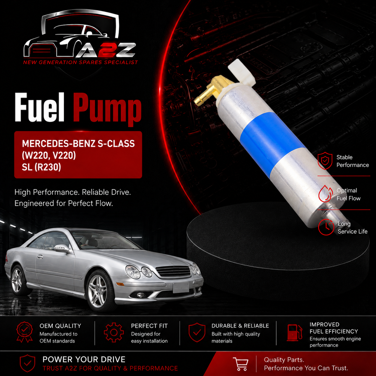 Fuel Pump 0014701294 A0014701294 Compatible With Mercedes Benz S-CLASS (W220, V220) SL (R230) Tag No.99