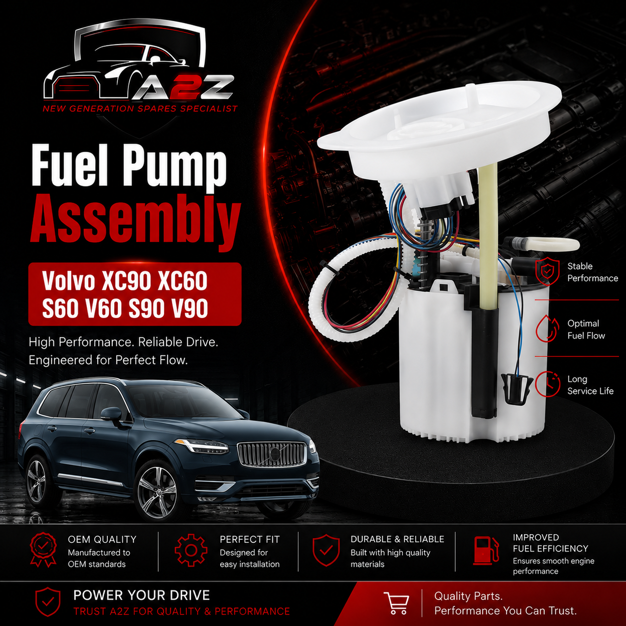 Fuel Pump Assembly 31372614 31478639 31478640 Compatible With Volvo XC90 XC60 S60 V60 S90 V90