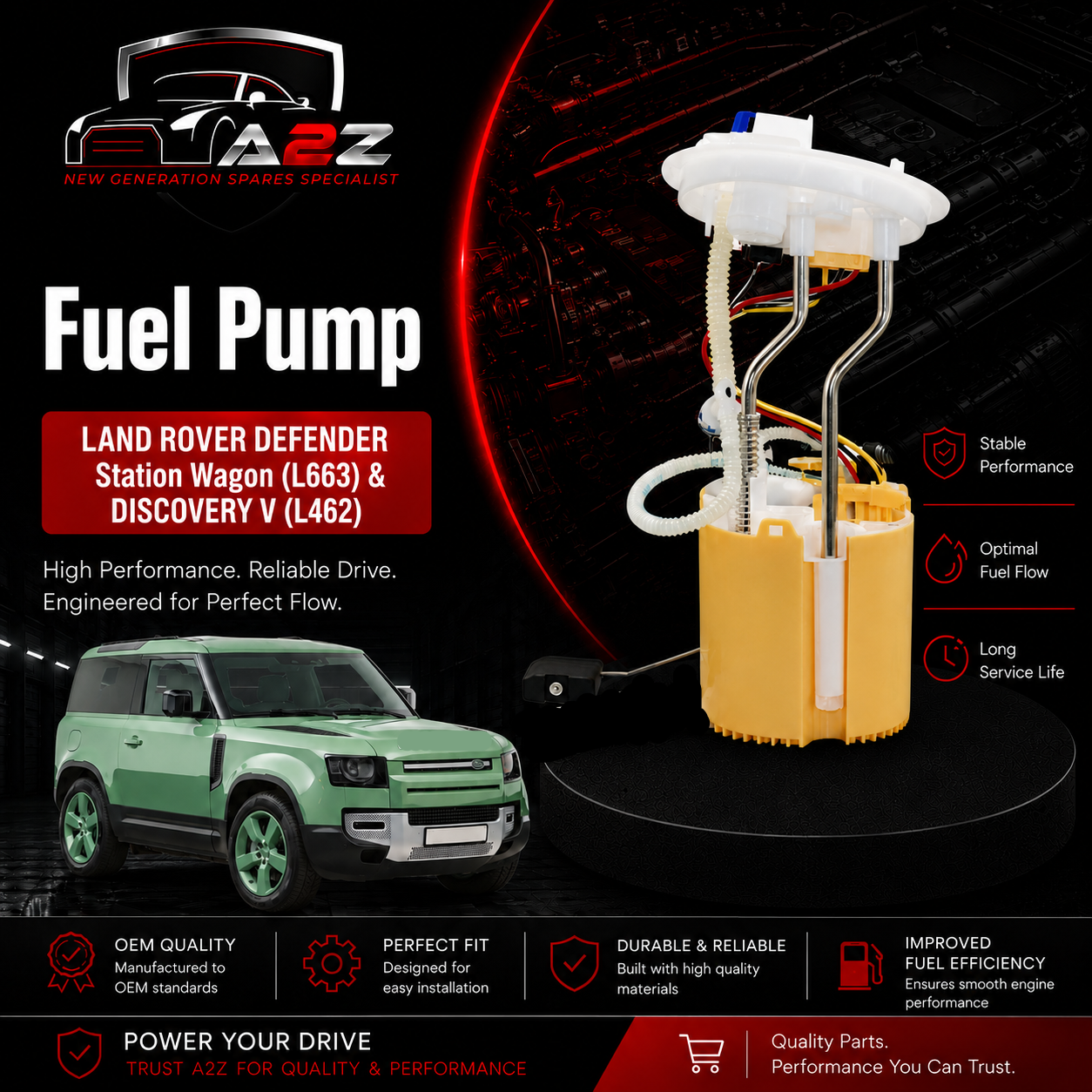 Fuel Pump LR082740 Compatible With LAND ROVER DEFENDER Station Wagon (L663) & DISCOVERY V (L462) Tag No.92