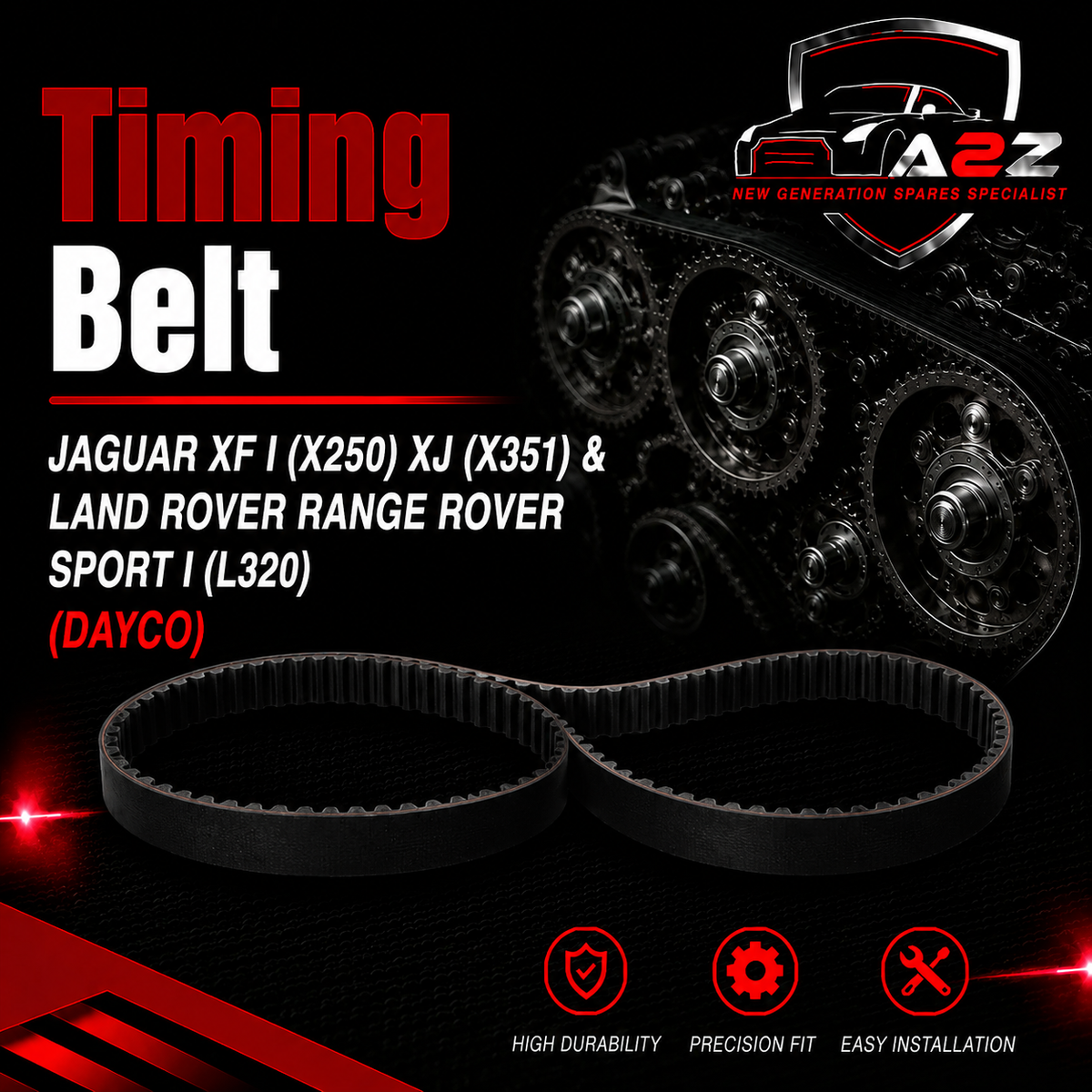 Timing Belt 94986 0816H0 0816HO Compatible With JAGUAR XF I (X250) XJ (X351) & LAND ROVER RANGE ROVER SPORT I (L320) (DAYCO)