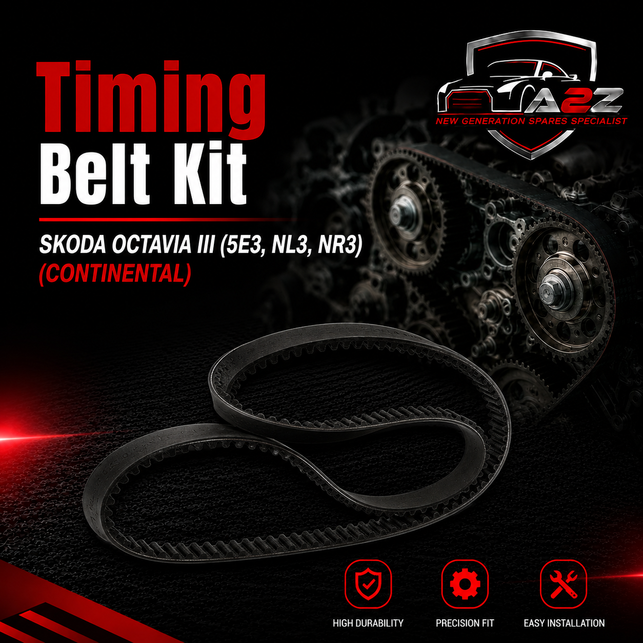 Timing Belt Kit CT1167K1 04E198119 Compatible With SKODA OCTAVIA III (5E3, NL3, NR3) (CONTINENTAL)