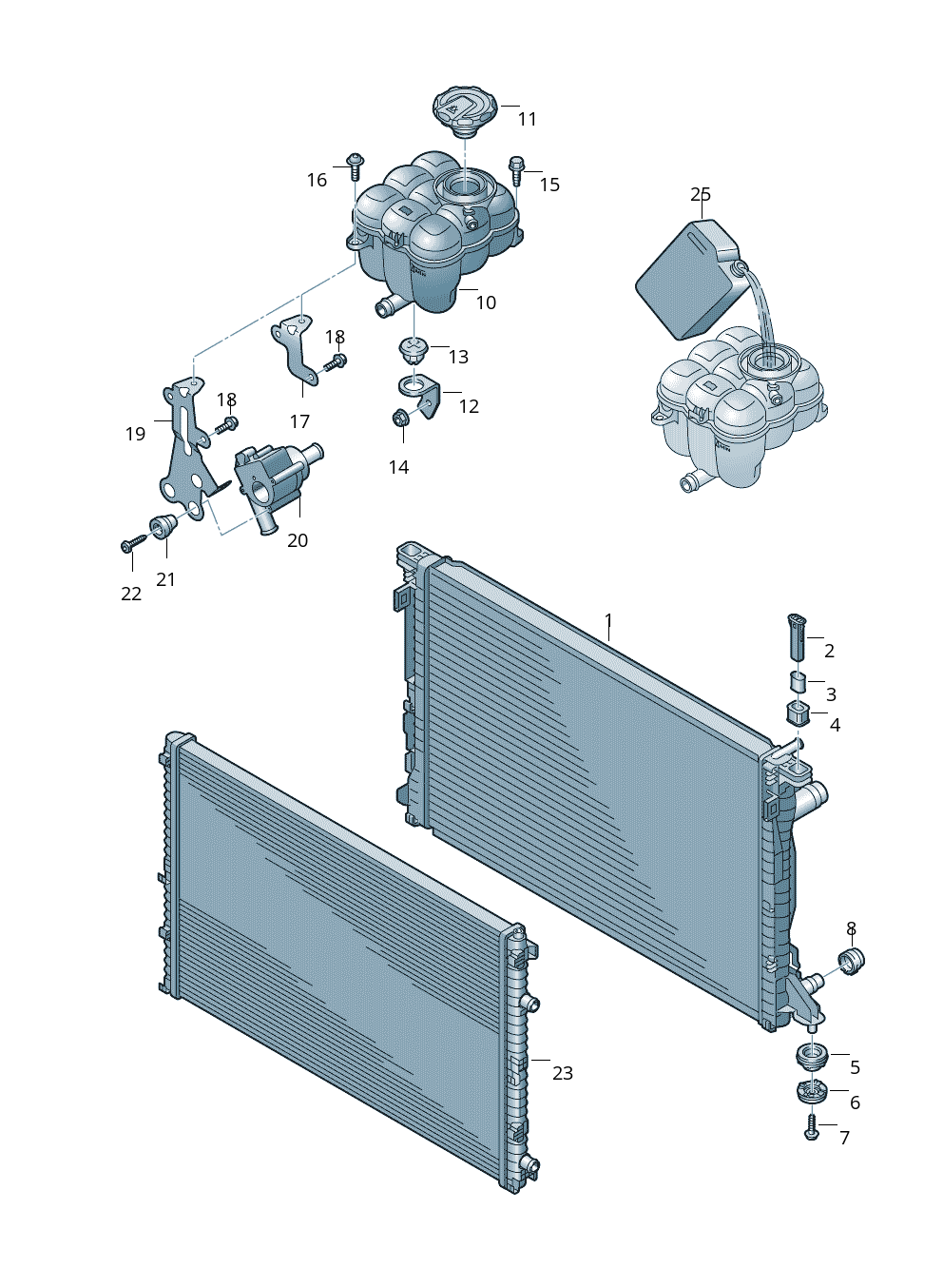 Coolant Bottle 4M0121403C 4M0121403E 4M0121403G 4M0121405RSK For AUDI Q7 Tag-B-45