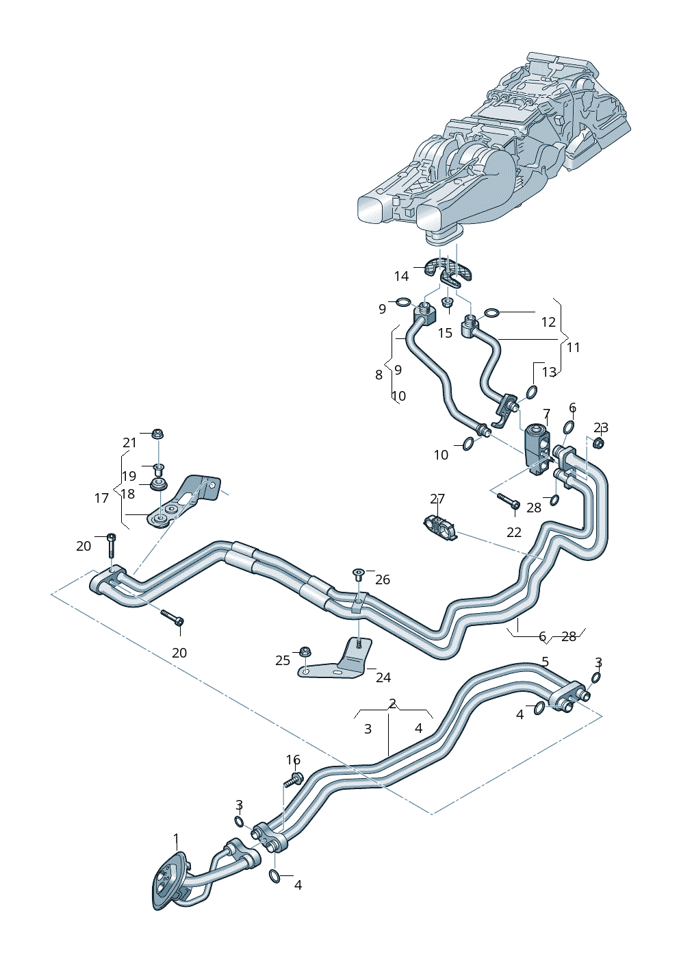 Expansion Valve 4M0820181B Compatible With AUDI Q7 4M