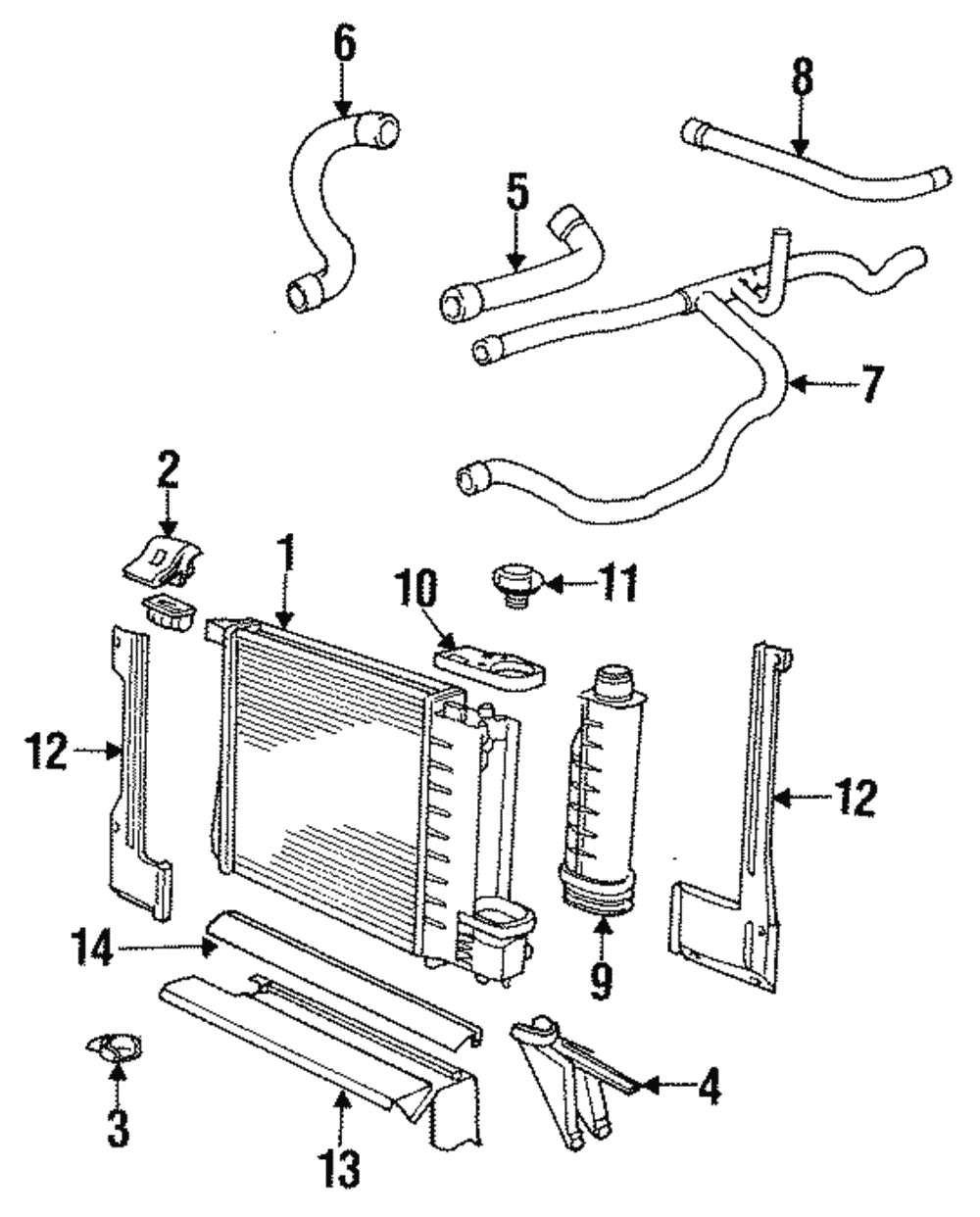 Radiator Bracket 17111712347 Compatible with BMW E32 E34