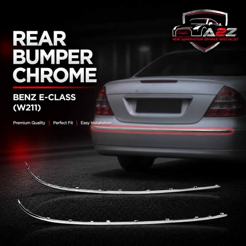 Rear Bumper Chrome Left A2118852721 & Right A2118852821  Compatible With MERCEDES-BENZ E-CLASS (W211) Tag No.141