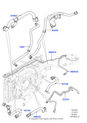 Radiator Hose Pipe LR094125 LR134940 Compatible With Land Rover Range Rover EVOQUE/Discovery Freelander Tag No. 845
