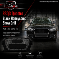RSQ3 Quattro Black Honeycomb Show Grill Compatible With Audi = Q3 (2012-15) Tag No.130
