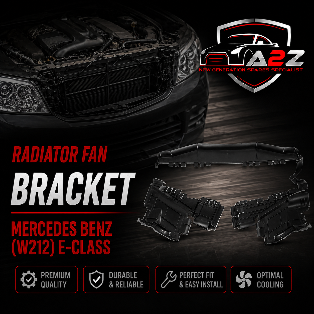 Radiator Fan Bracket A2125052930 2125052930 Compatible With Mercedes Benz (W212) E-Class (2010-2016) Tag No.847