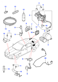 Rear Right Air Suspension Height Level Sensor C2D16582 AW933C280BC AW933C280BD C2D6859b Compatible With JAGUAR XJL