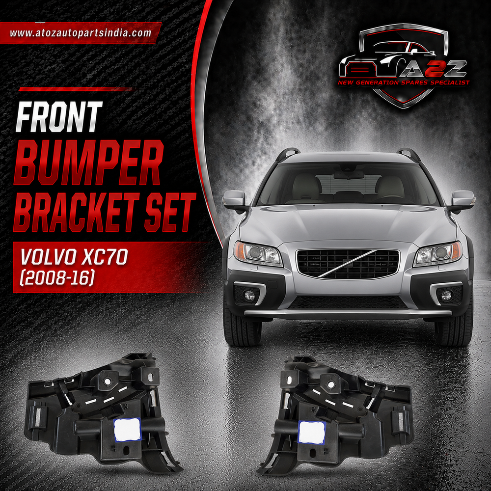 Front Bumper Bracket Set Left 31265520 & Right 31265521 Compatible With Volvo XC70 (2008-16)