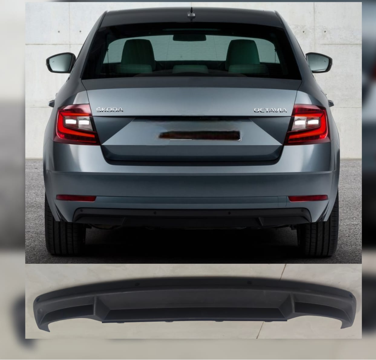 Rear Bumper Spoiler 5E5807521A Compatible With Skoda Octavia (2014-2016) Tag No.705