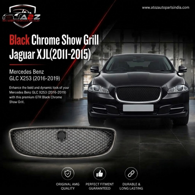 Black Chrome Show Grill Compatible With  Jaguar XJL(2011-15)