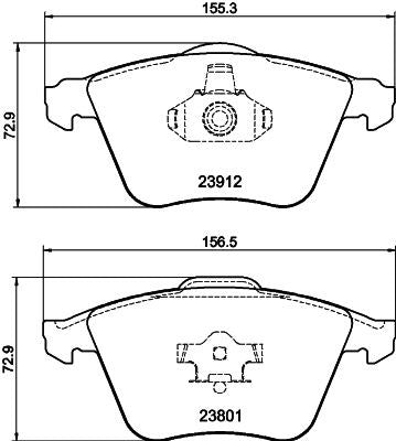 Front Brake Pad 30683274 2391201 P24057 Compatible With VOLVO V40 Cross Country526