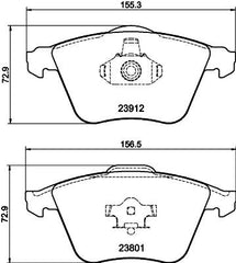 Front Brake Pad 30683274 2391201 P24057 Compatible With VOLVO V40 Cross Country526