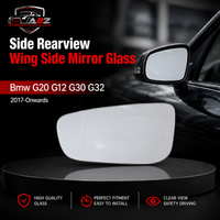 Side Rearview Wing Side Mirror Glass Left 51167445413 & Right 51167445414 Compatible With BMW 3 Series (G20, G80, G28) & 5 Series (G30, F90) & 6 Gran Turismo (G32) & 7 Series (G11, G12)