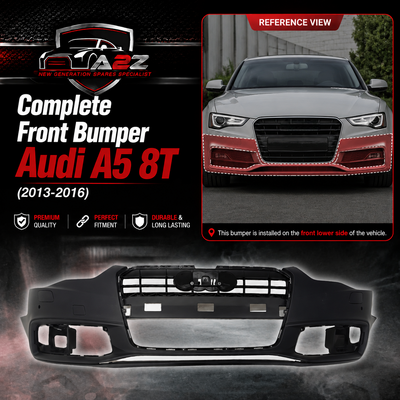 Complete Front Bumper 8T0807065F Compatible With Audi A5 8T (2013-2016) Tag No.52