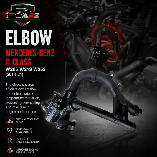 Elbow (Thermostat) 2742000715 2742003400 Compatible With MERCEDES-BENZ C-CLASS W205 & E-CLASS W212 W213 Tag-E-25