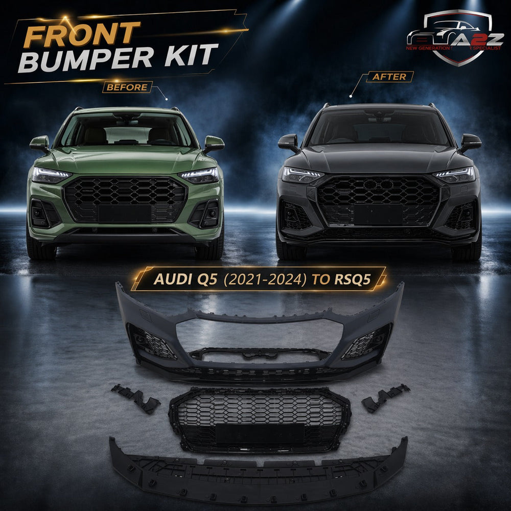 Front Bumper Bumper Kit FBK15 Compatible With Audi Q5 (2021-24) Upgrade Into RSQ5