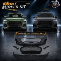Front Bumper Bumper Kit FBK15 Compatible With Audi Q5 (2021-24) Upgrade Into RSQ5