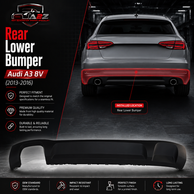 Rear Lower Bumper 8V0807521B Compatible With Audi A3 8V (2013-2016) Tag No.202