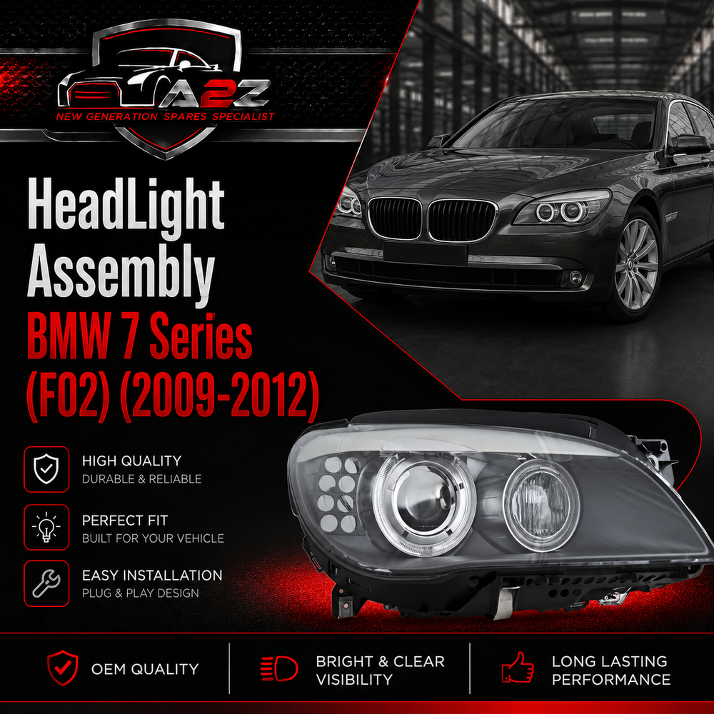 Complete Headlight Assy Right 63117228424 & Left 63117228423 63117348511  Compatible With BMW 7 Series (F02) (2009-2012) Tag No.80