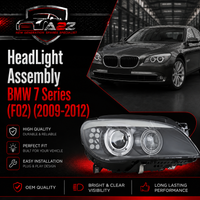 Complete Headlight Assy Right 63117228424 & Left 63117228423 63117348511  Compatible With BMW 7 Series (F02) (2009-2012) Tag No.80